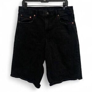 American Eagle Black Jort Long Jean Shorts